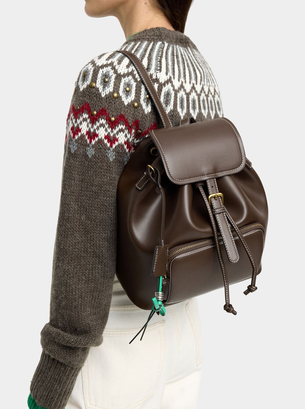 Backpack with crossbody bag strap