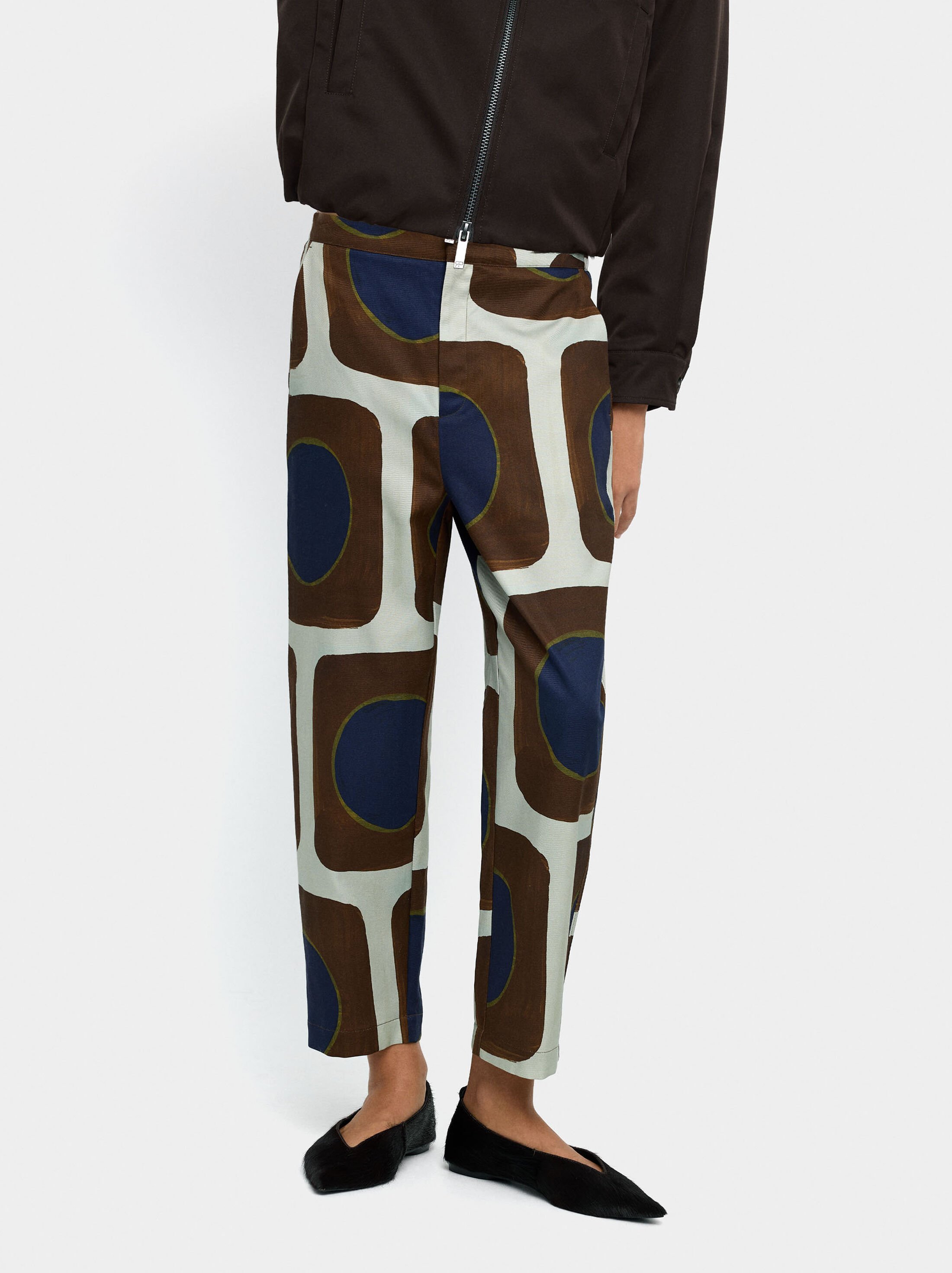 Printed lyocell trousers image number 1.0