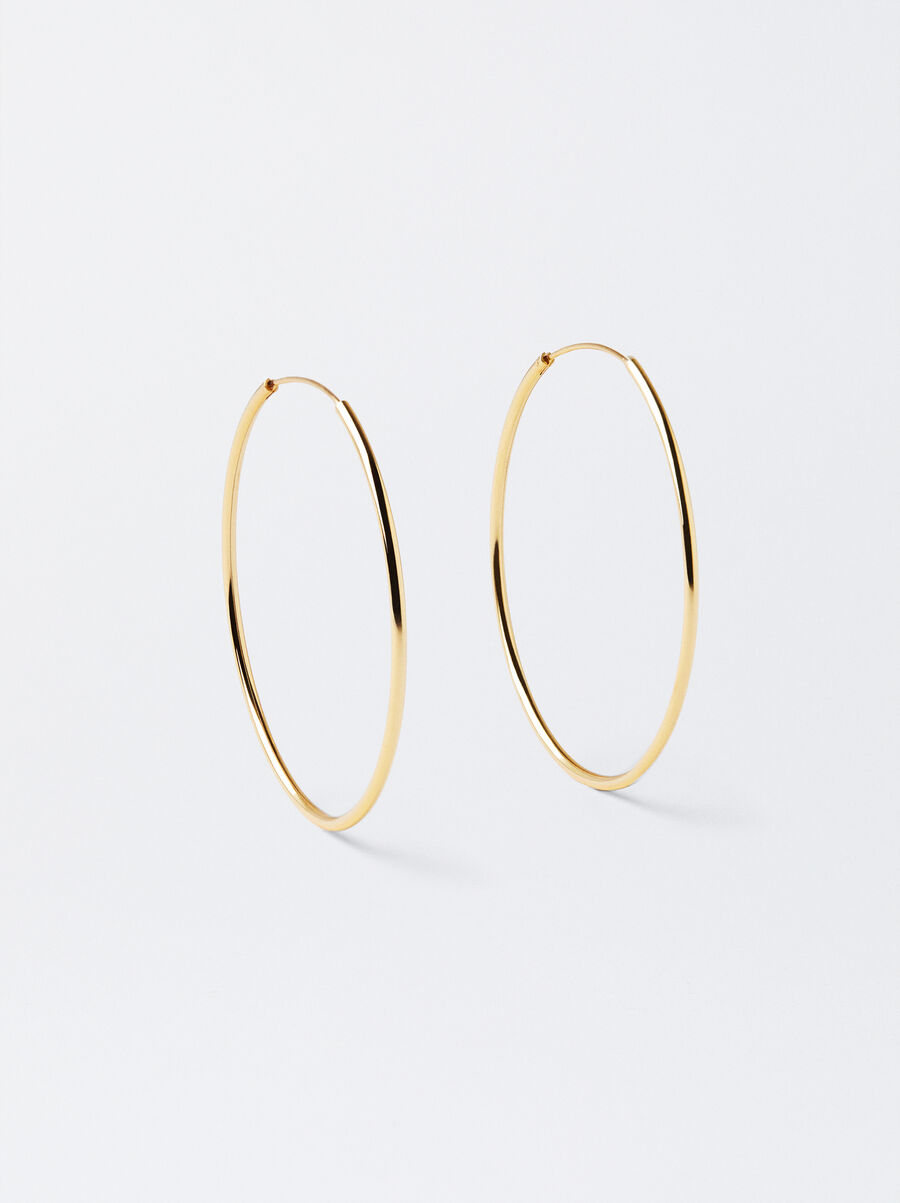 925 silver large hoop earrings