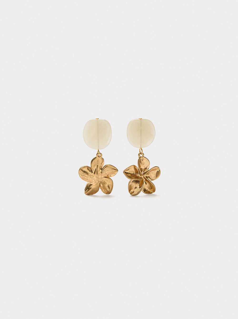 Boucles d'oreilles avec fleur