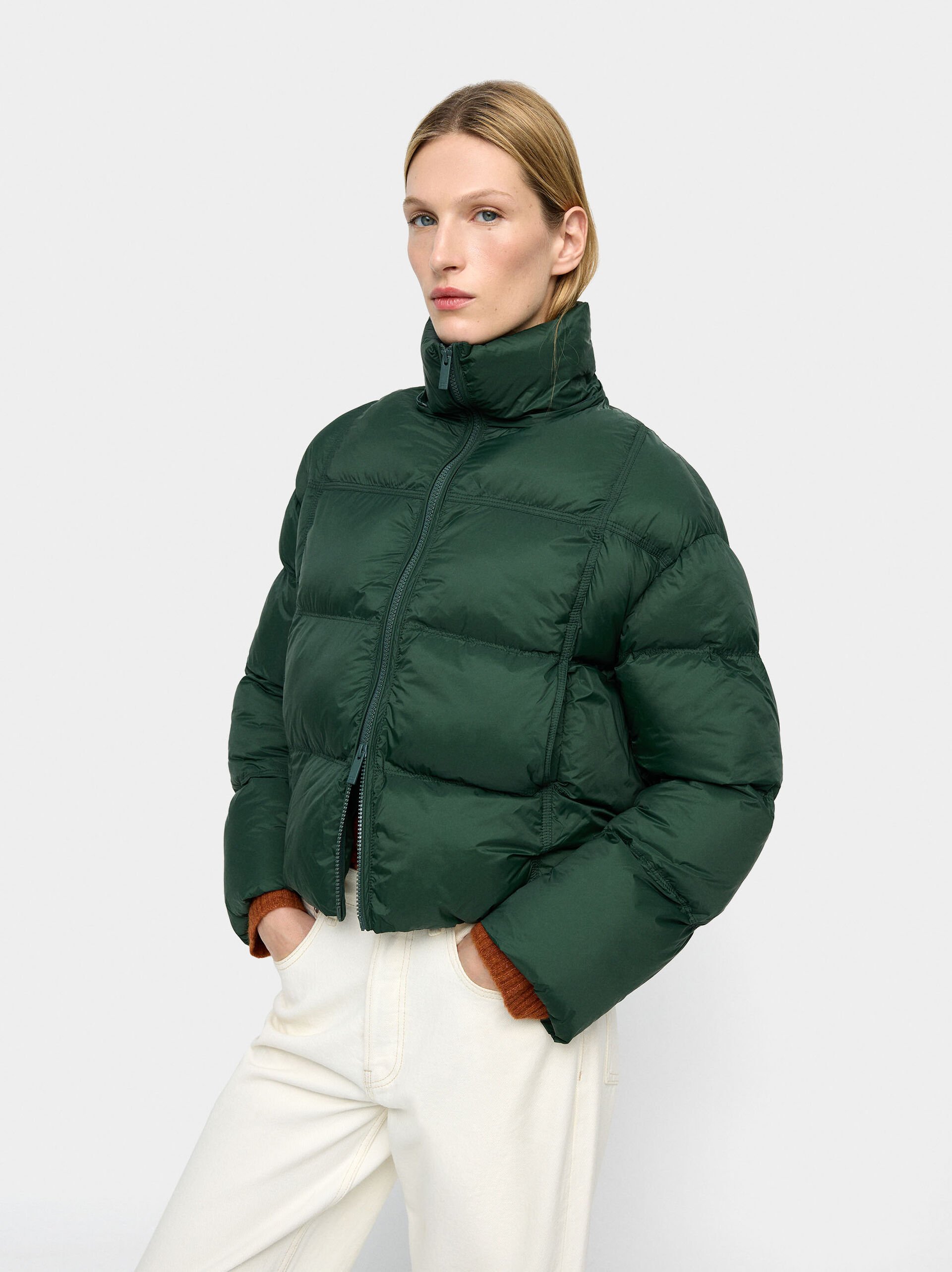 Quilted coat with removable hood image number 3.0