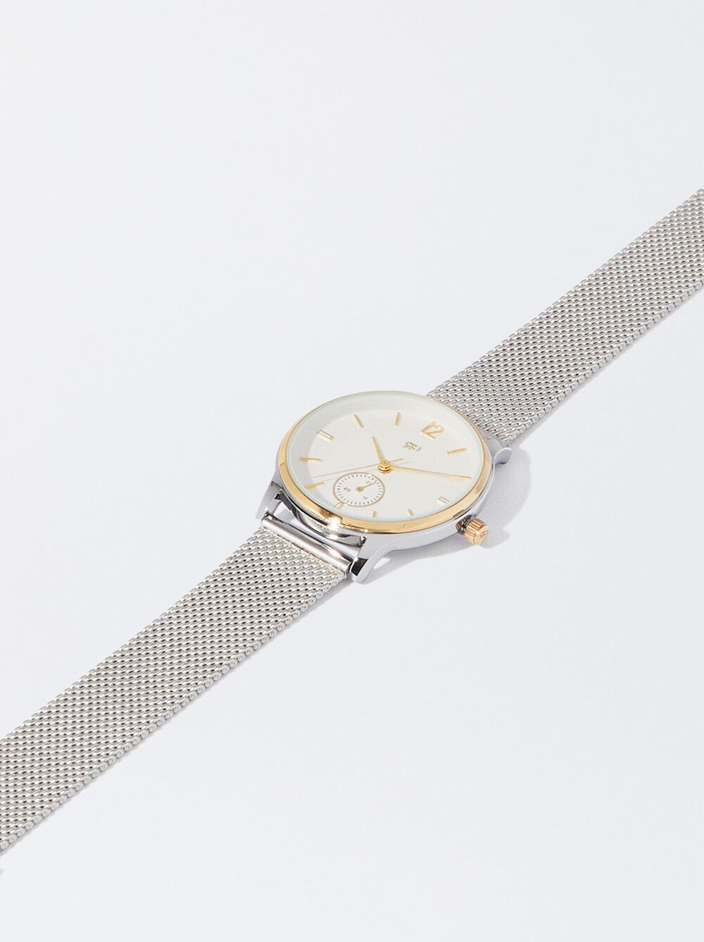 Relógio Aço Bracelete De Malha Metálica