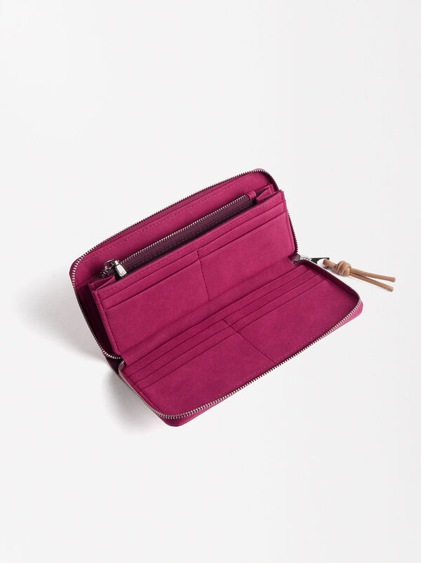 Wallet suede effect