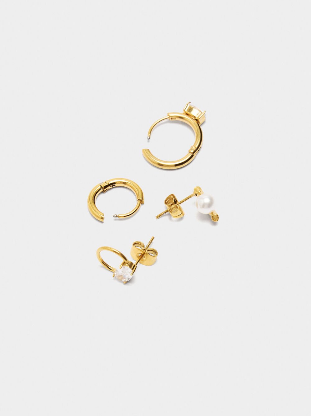 Set d'arracades assimètriques - acer inoxidable