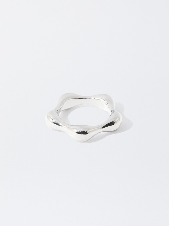 Irregular Silver Ring, Silver, hi-res