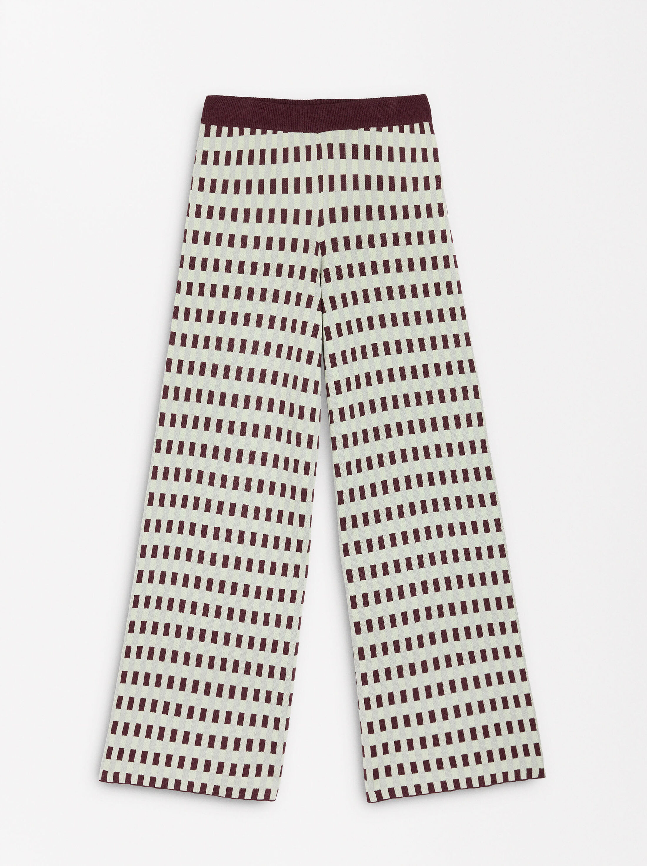 Jacquard knit trousers image number 6.0