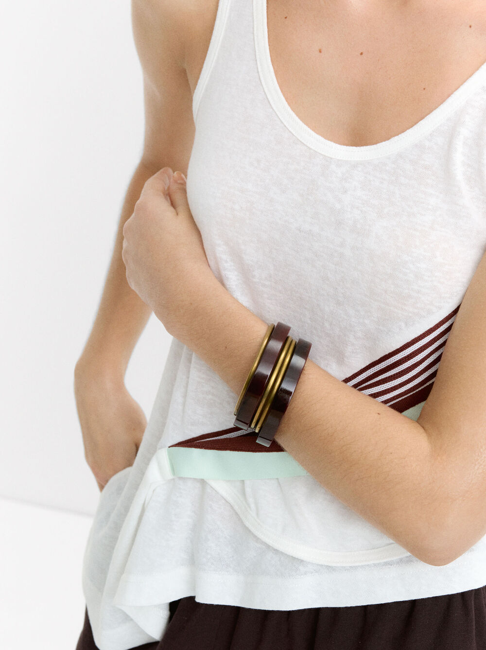 Set de pulseras rectangulares