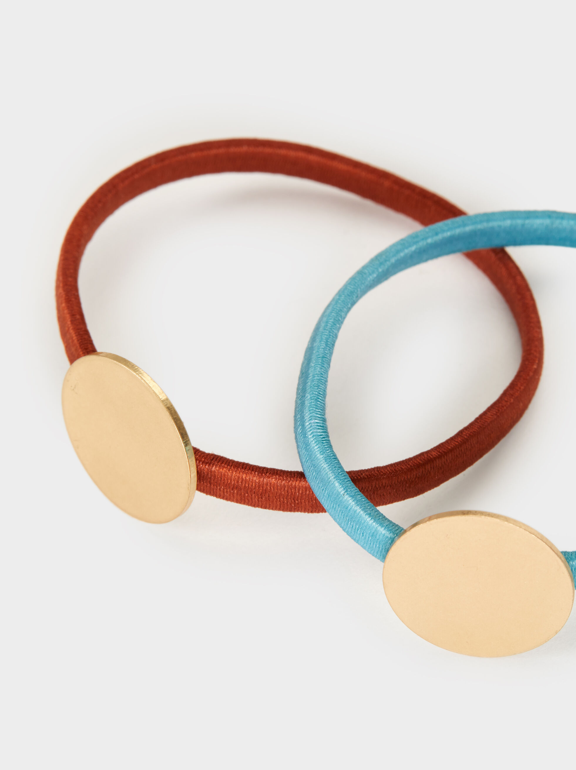 Set Of Hair Ties With Metal Piece Hair Accessories Parfois Com