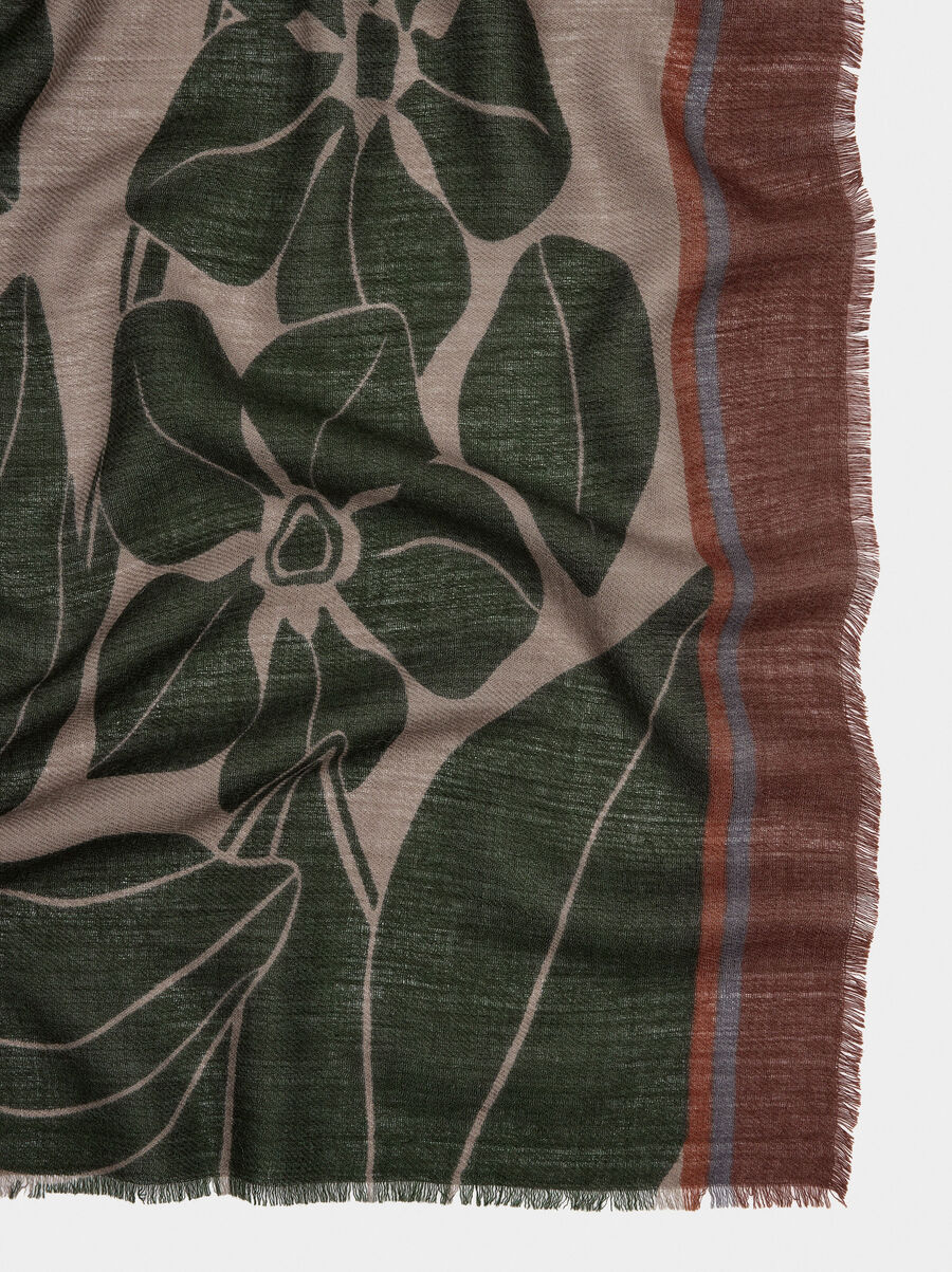 Floral printed scarf