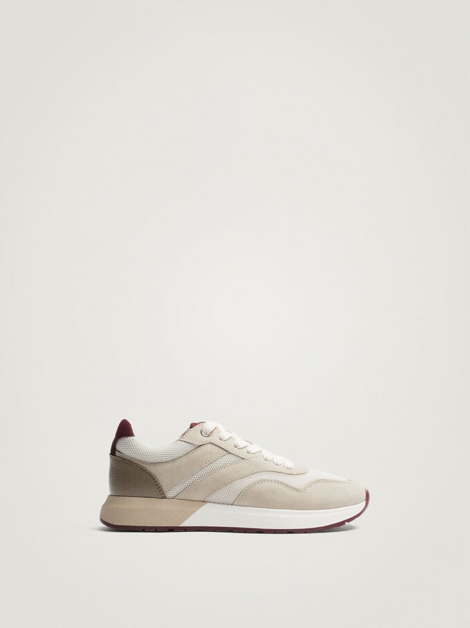 Trainers With Contrast Detailing, Beige, hi-res