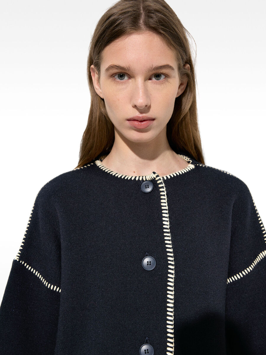 Cardigan mit Schal