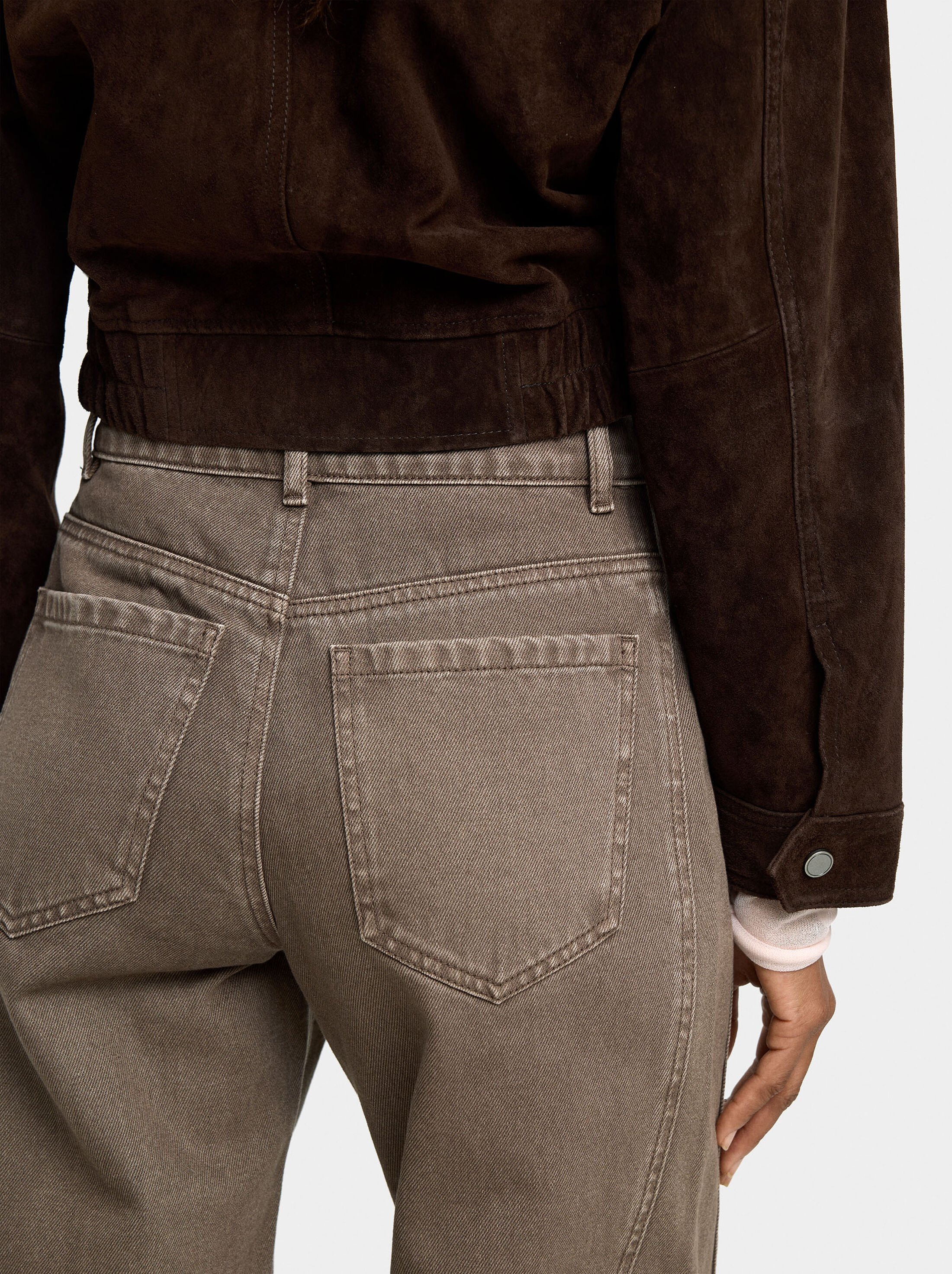 Balloon baggy denim trousers image number 4.0