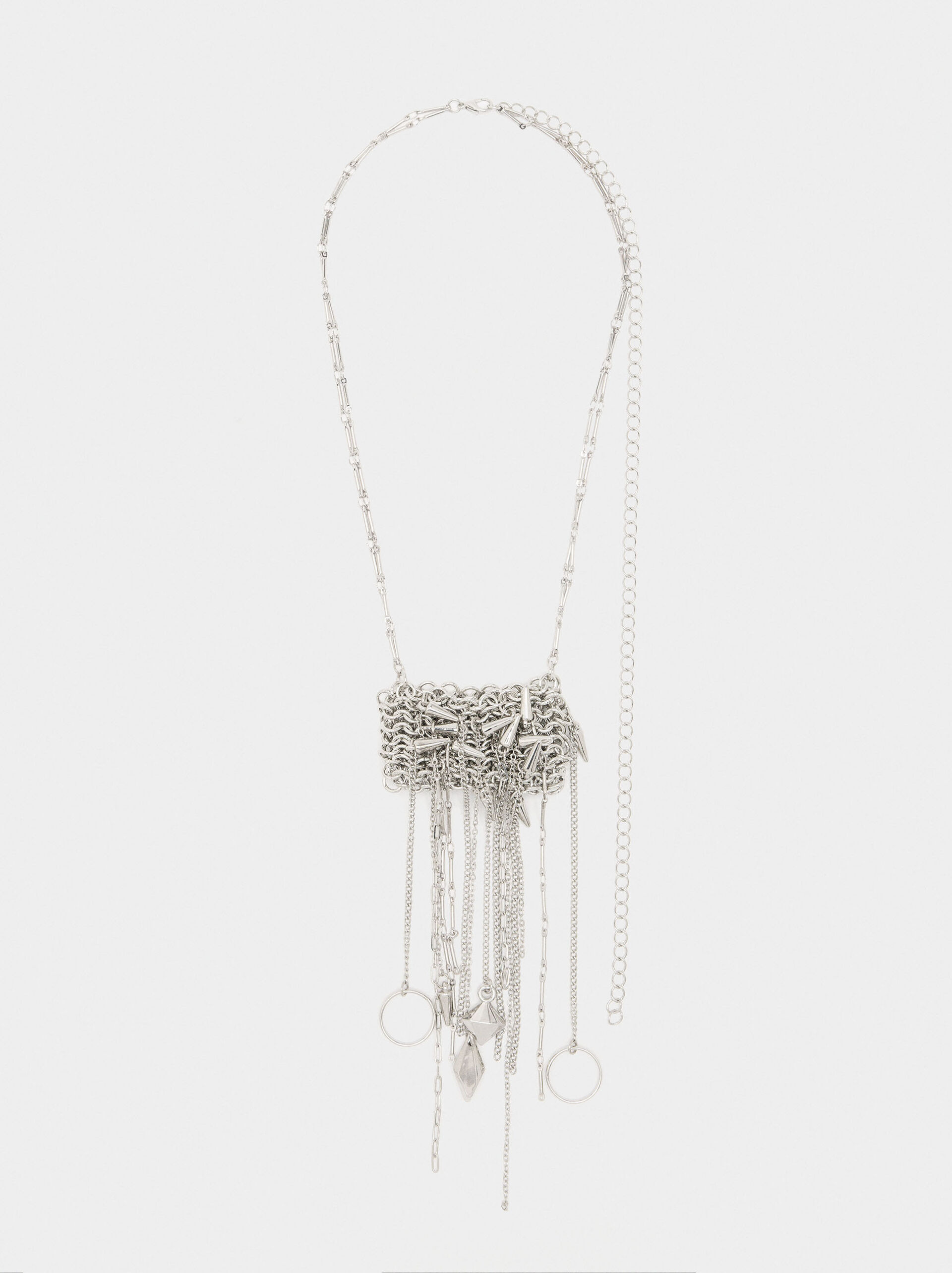 Collier long avec pendentif en chaînes image number 0.0