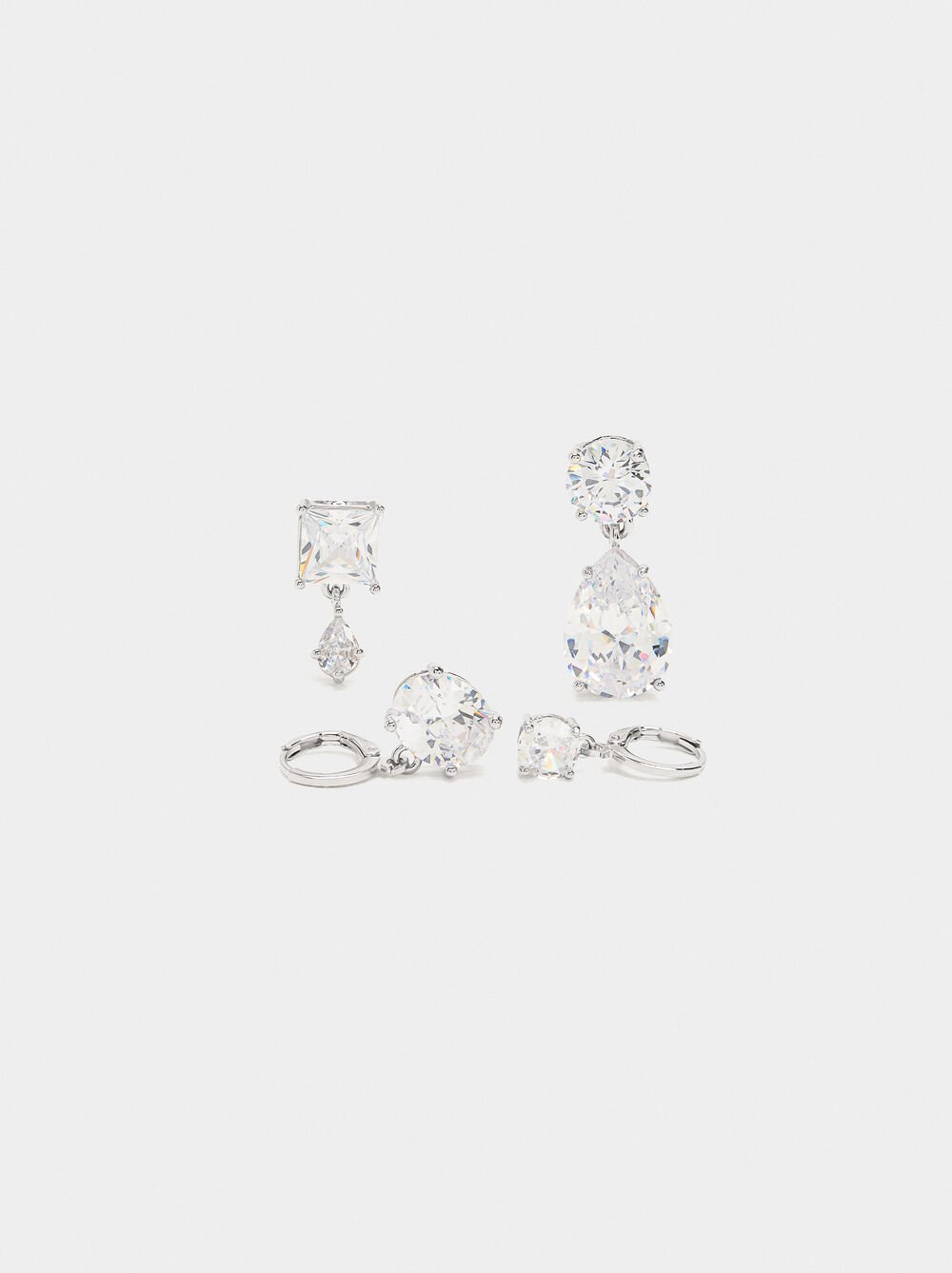 Set maxi boucles d'oreilles avec cristaux