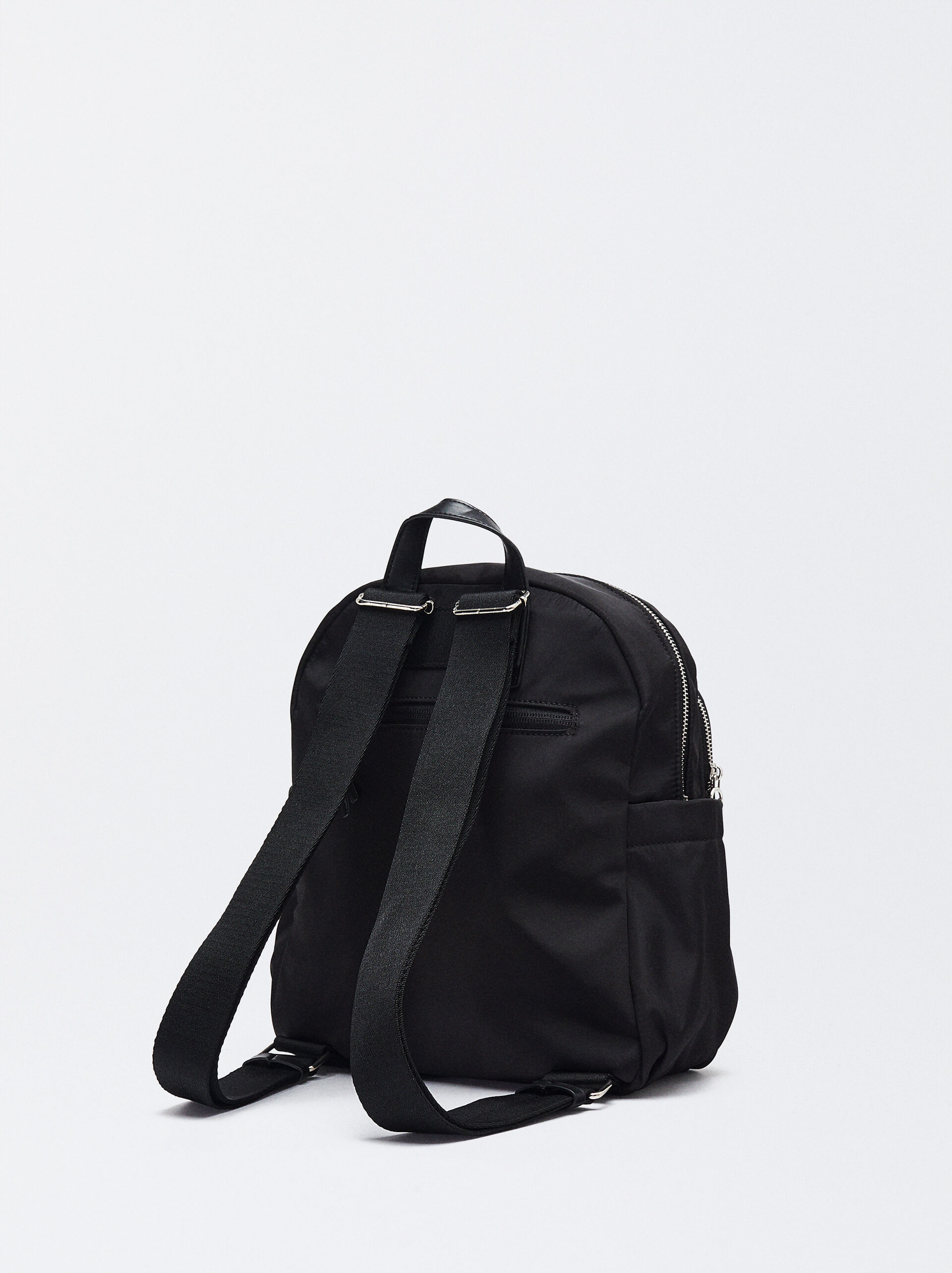Nylon Backpack With Heart Pendant image number 3.0