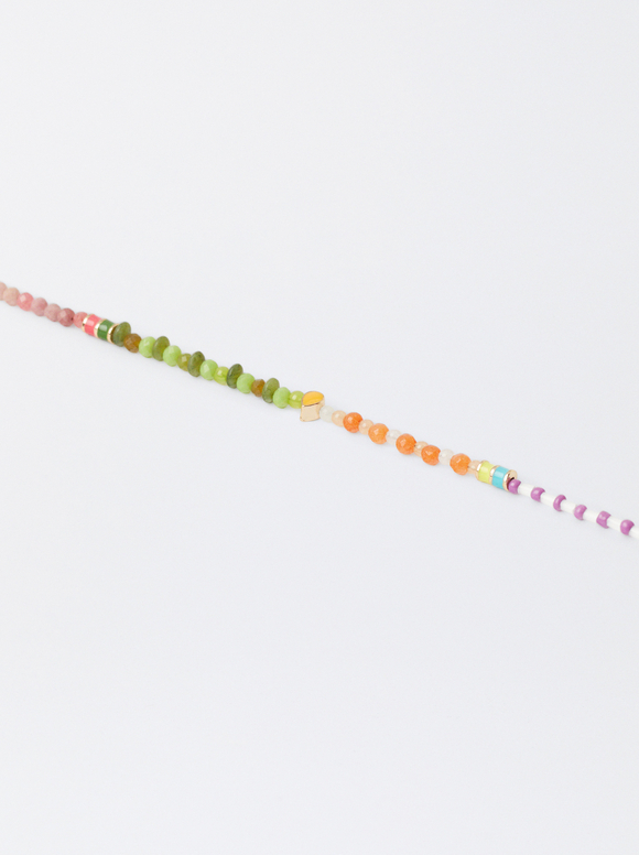 Bracelet De Cheville Multicolore Avec Pierres, Multicolore, hi-res