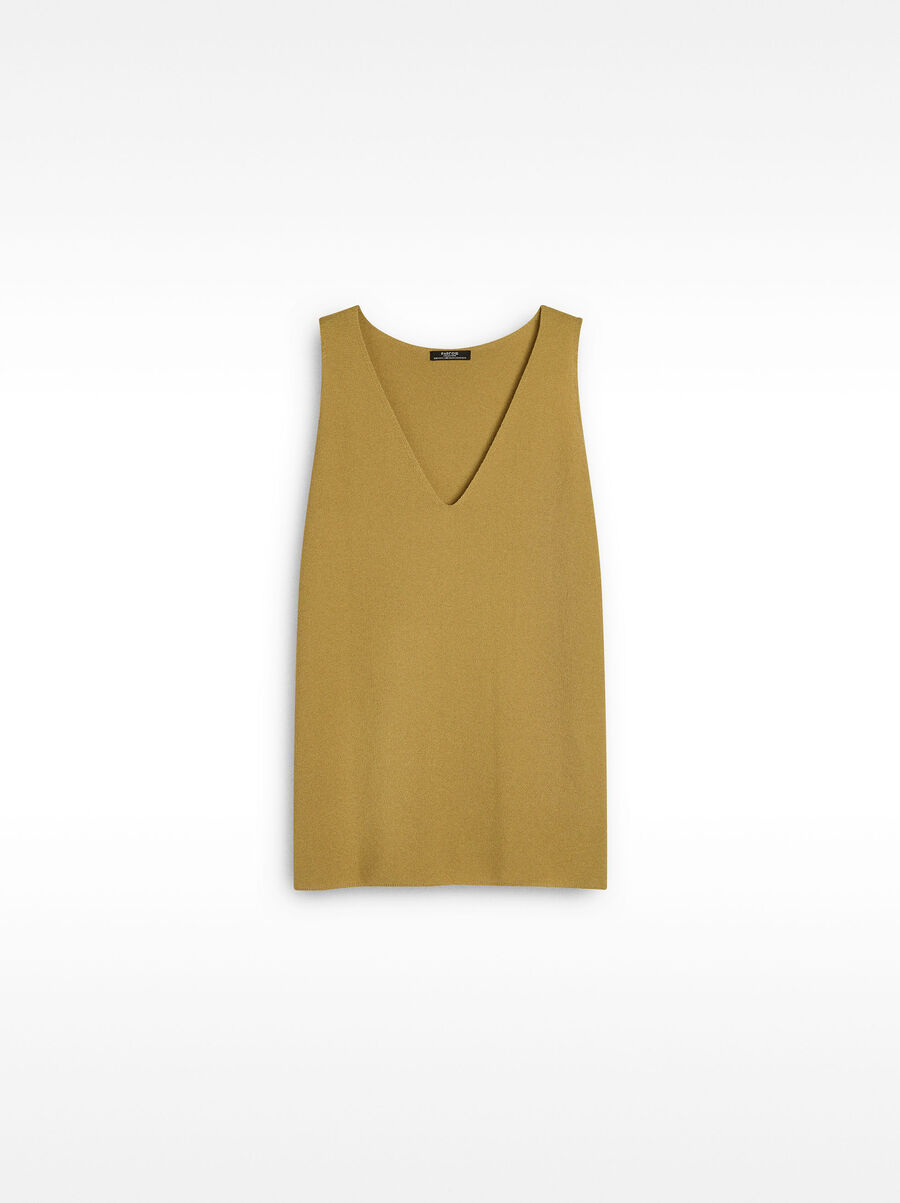 V-neck knit top