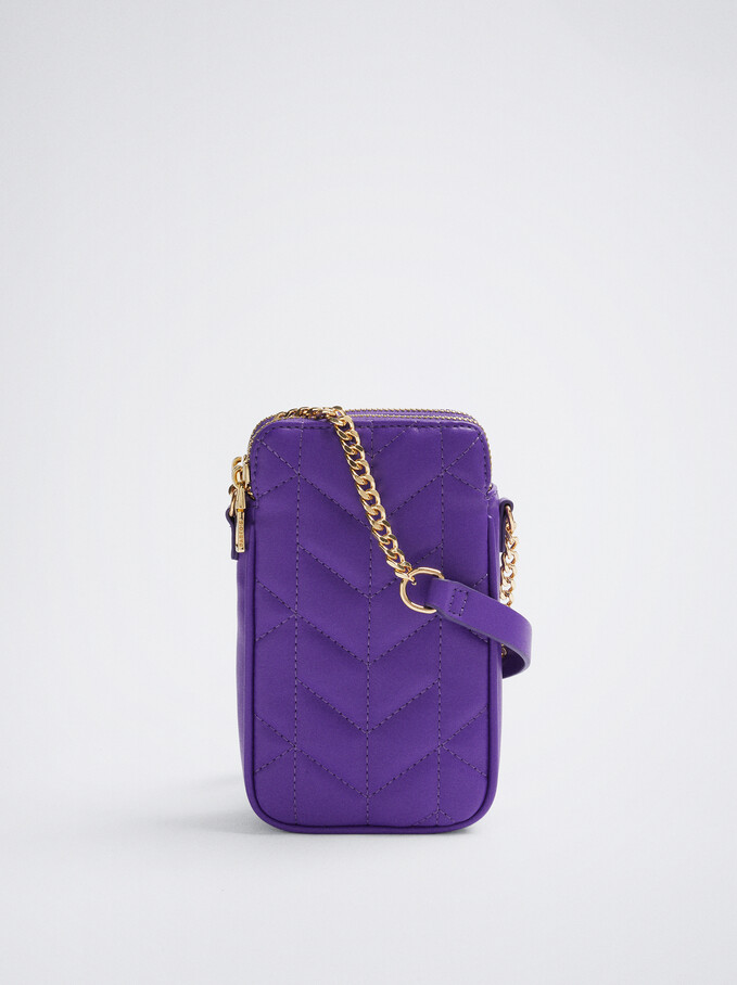 Quilted Mobile Phone Case, Purple, hi-res