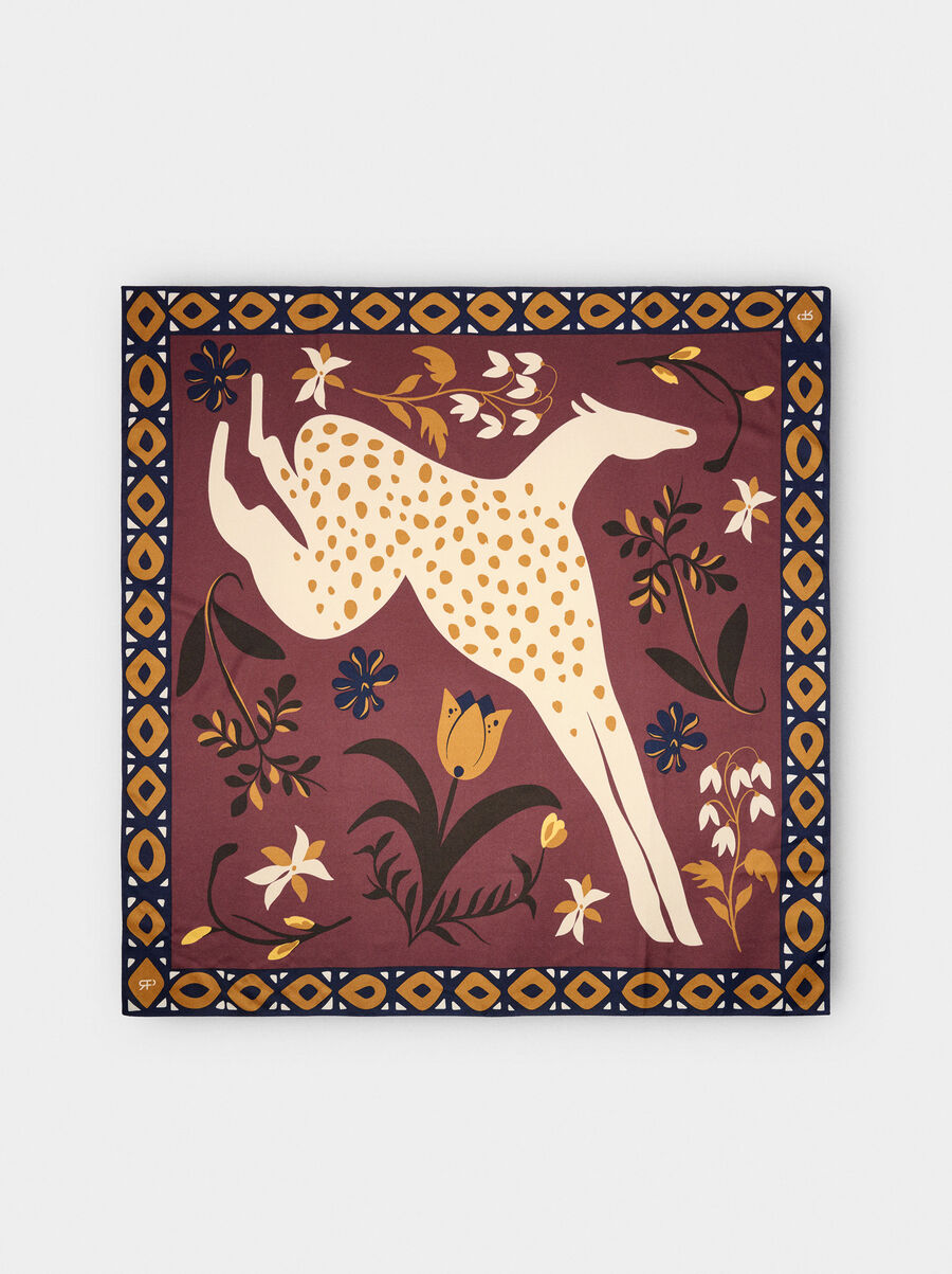 Square printed scarf