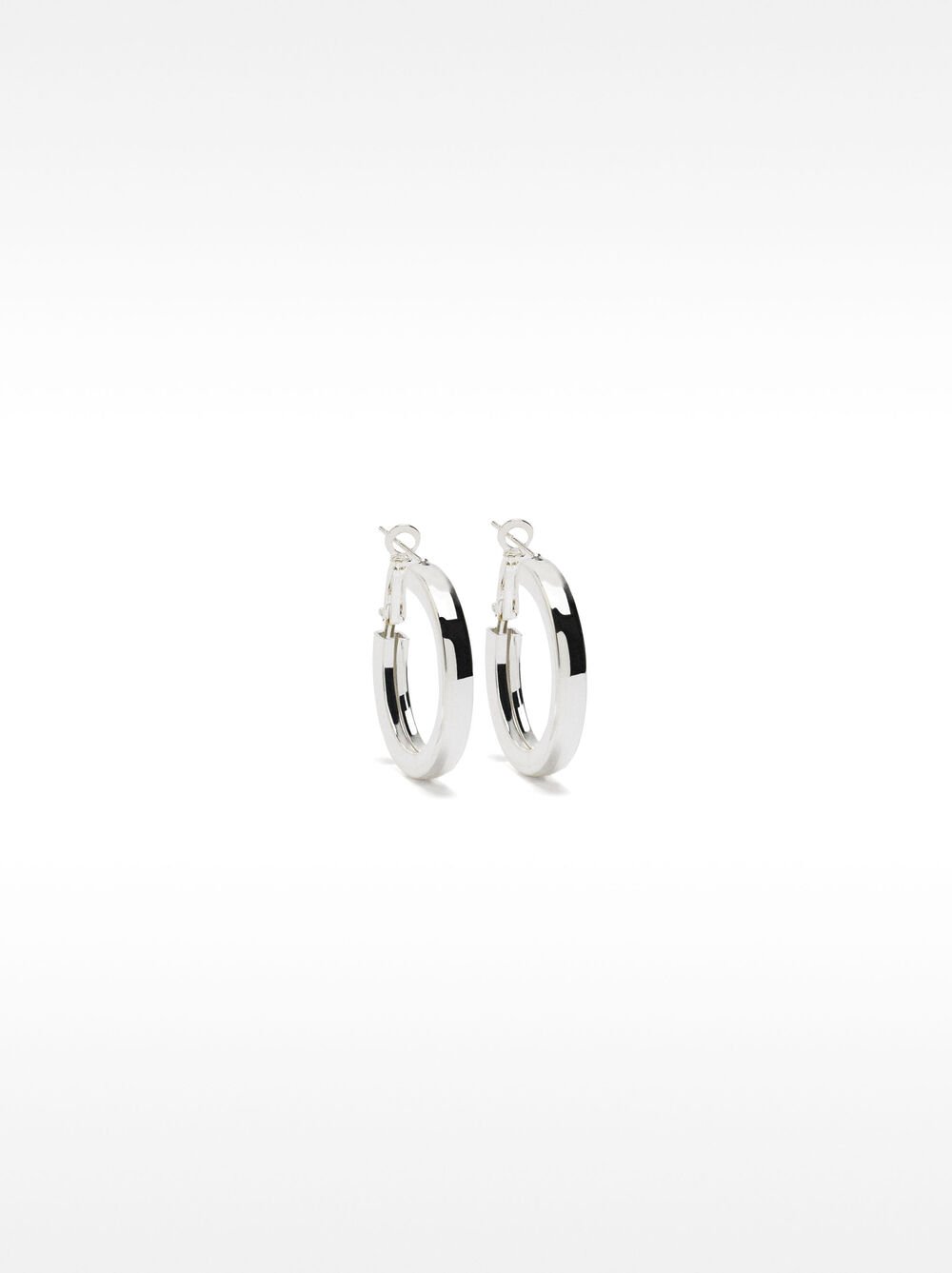 Small silver hoop earrings
