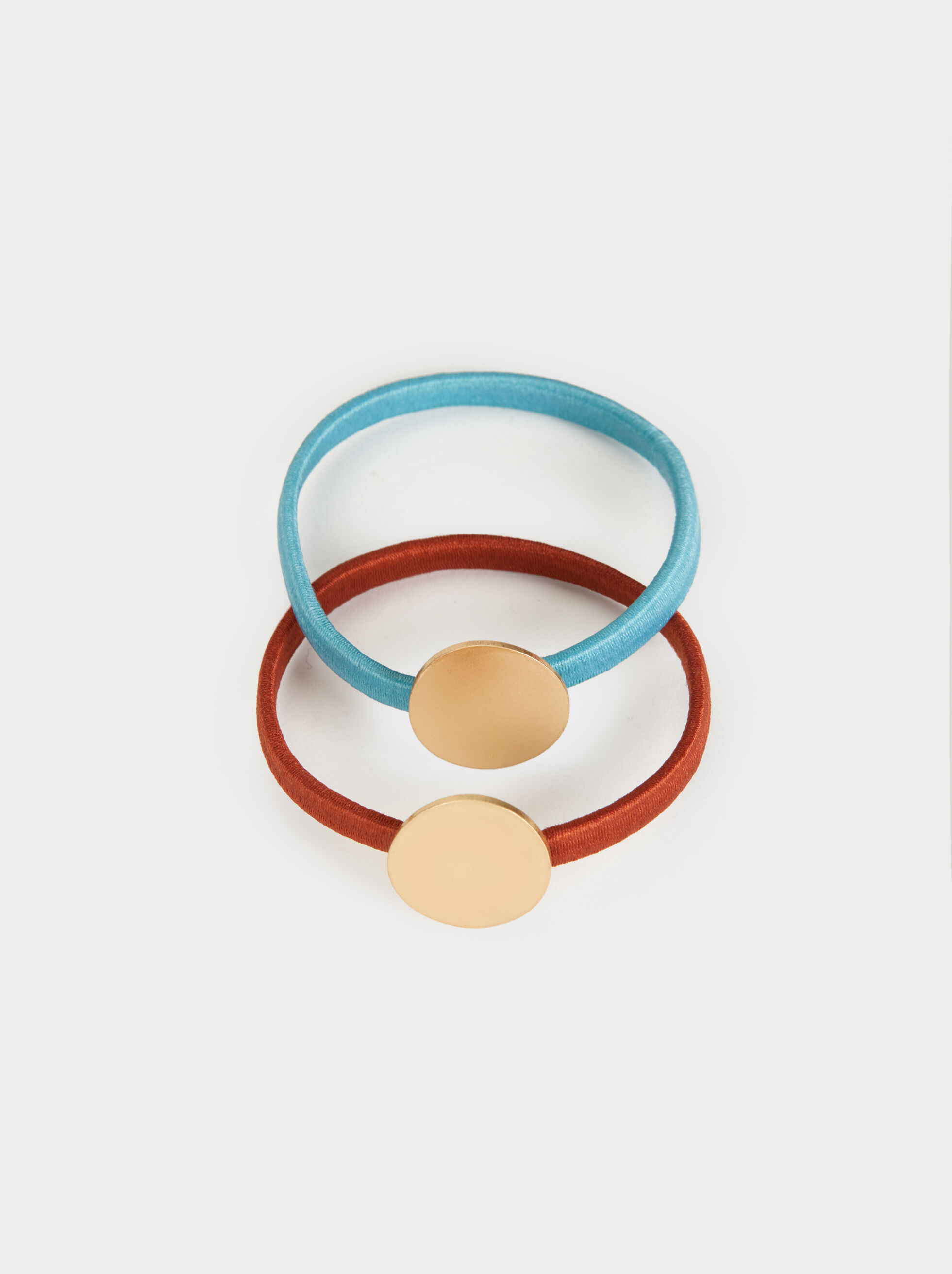 Set Of Hair Ties With Metal Piece Hair Accessories Parfois Com