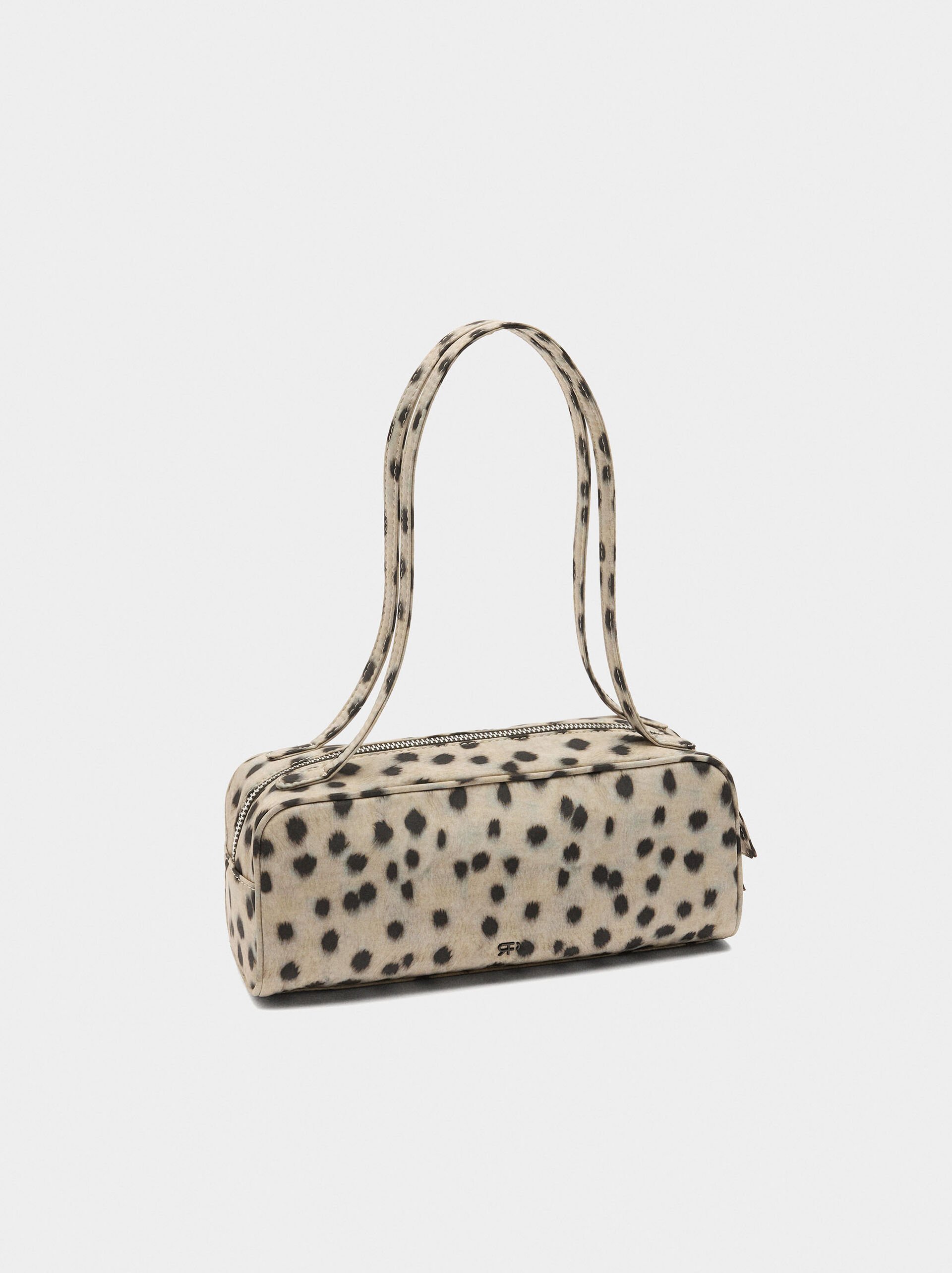 Sac à épaule en nylon imprimé animal image number 3.0