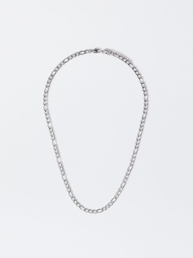 Stainless Steel Silver Necklace image number 2.0