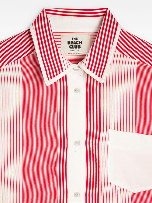 Striped shirt with contrast