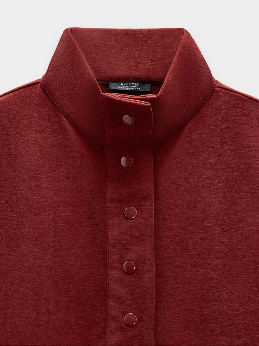 Sweatshirt with buttons soft touch