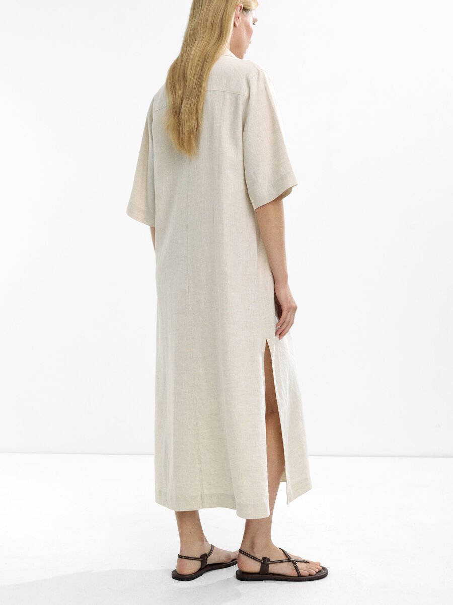 Long shirtdress 100% linen