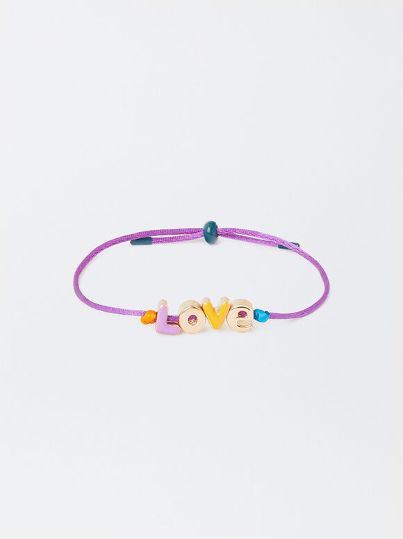 Adjustable Bracelet With Charms, Multicolor, hi-res