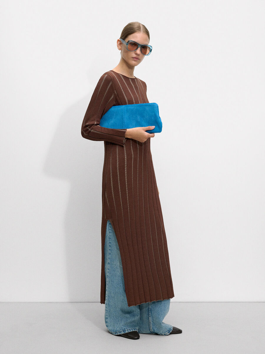 Striped Jacquard knit dress