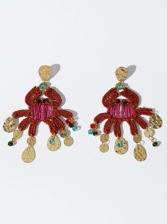 Online Exclusive - Earrings With Palm Trees And Stars, Multicolor, hi-res