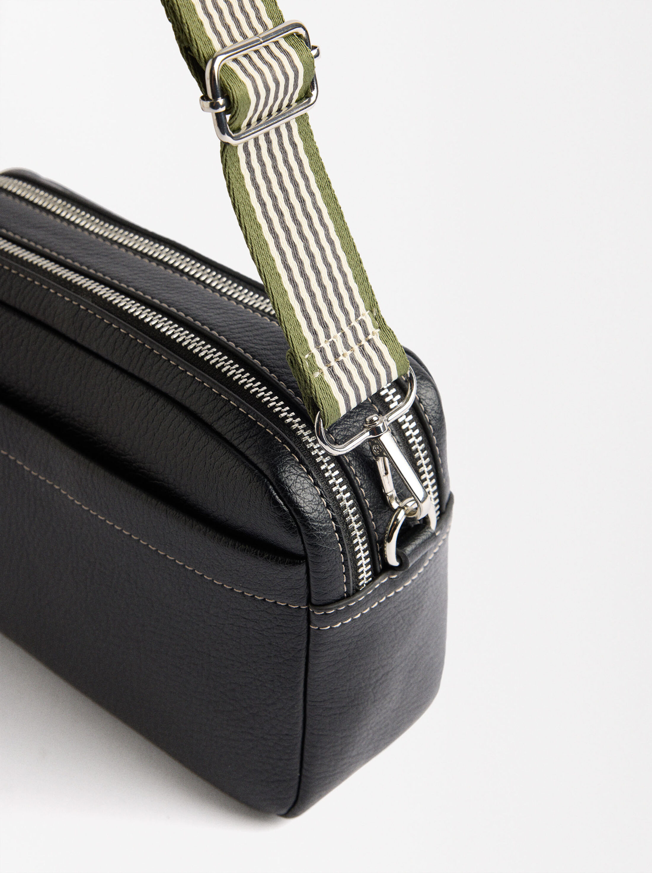 Striped shoulder strap image number 1.0
