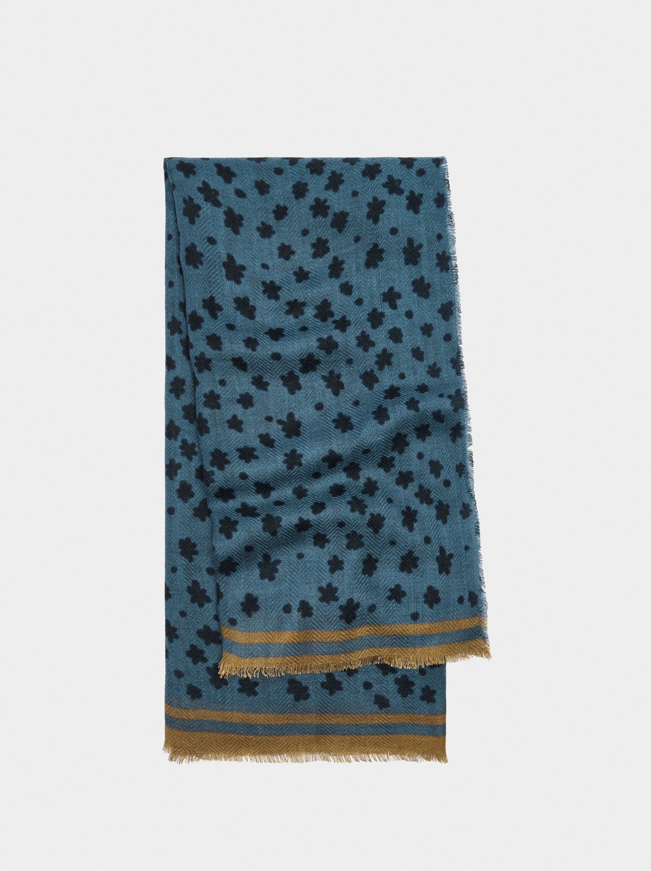 Scarf printed with wool image number 0.0
