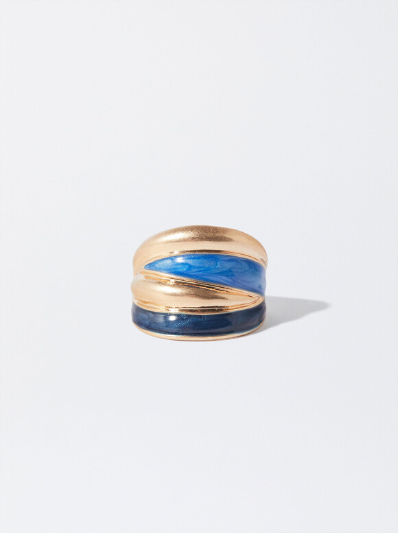 Gold-Toned Ring, Multicolor, hi-res
