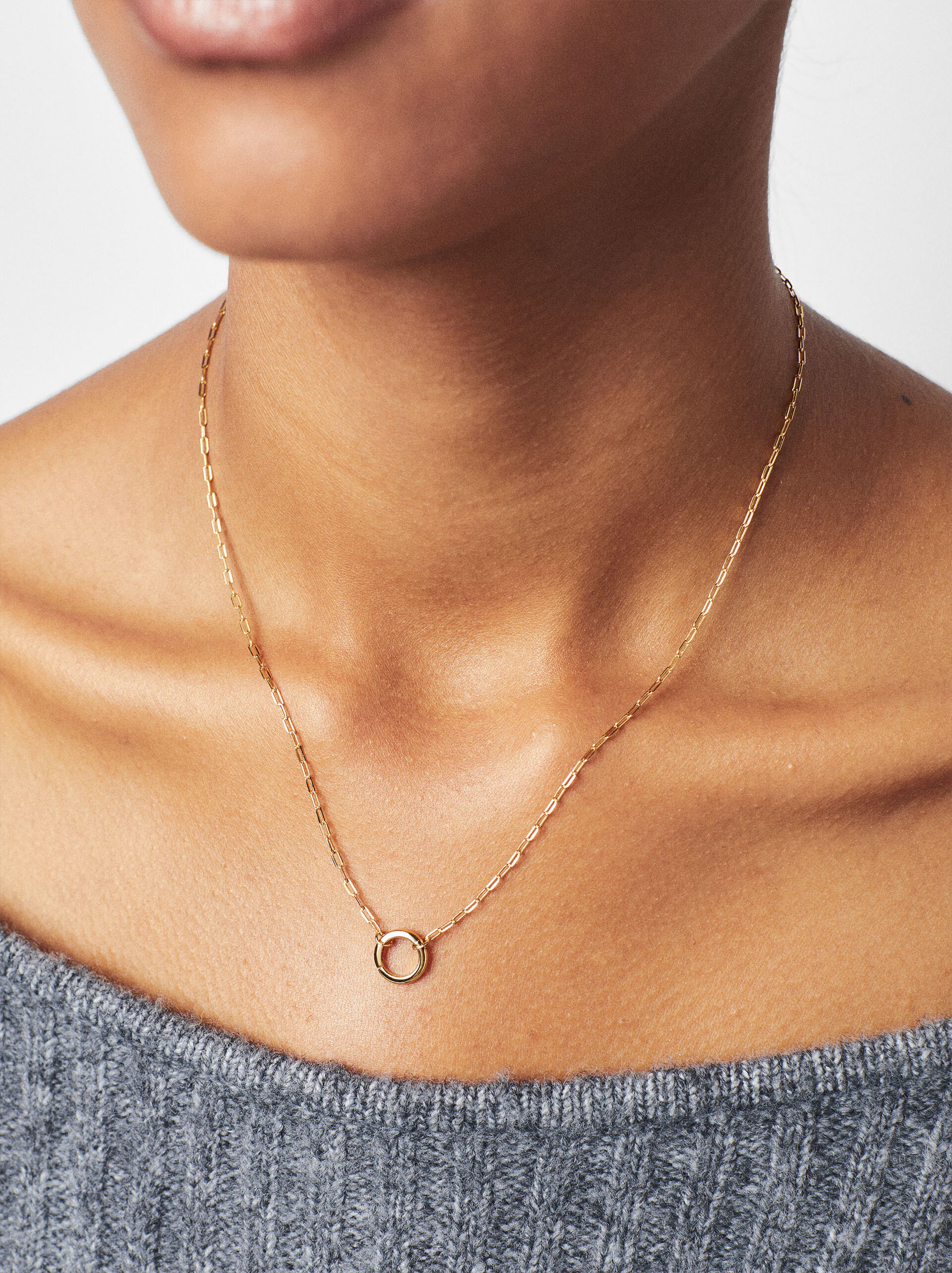 Collana con catenina personalizzabile in argento 925 con apertura image number 5.0