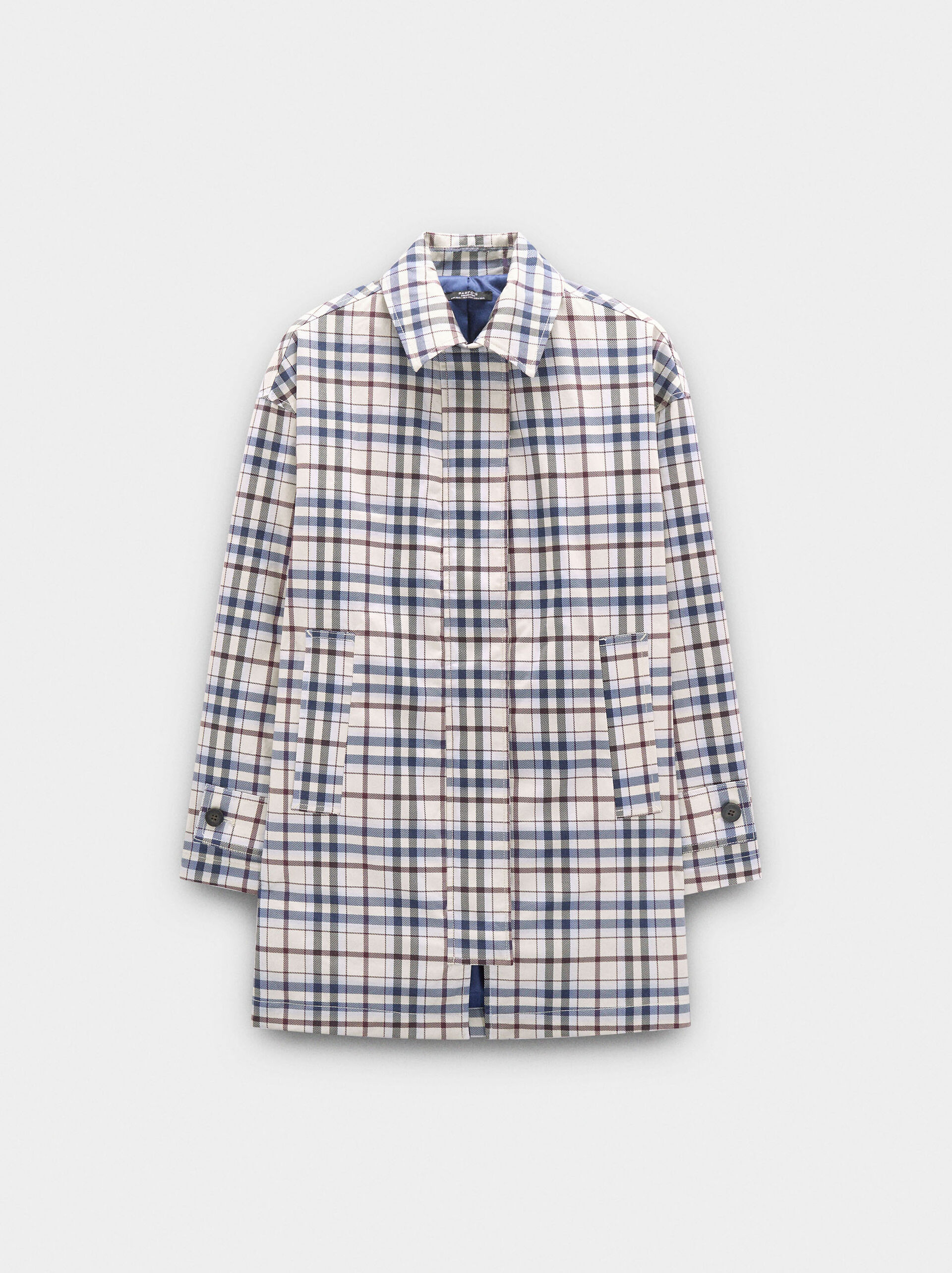 Jacket of cotton with squares image number 7.0