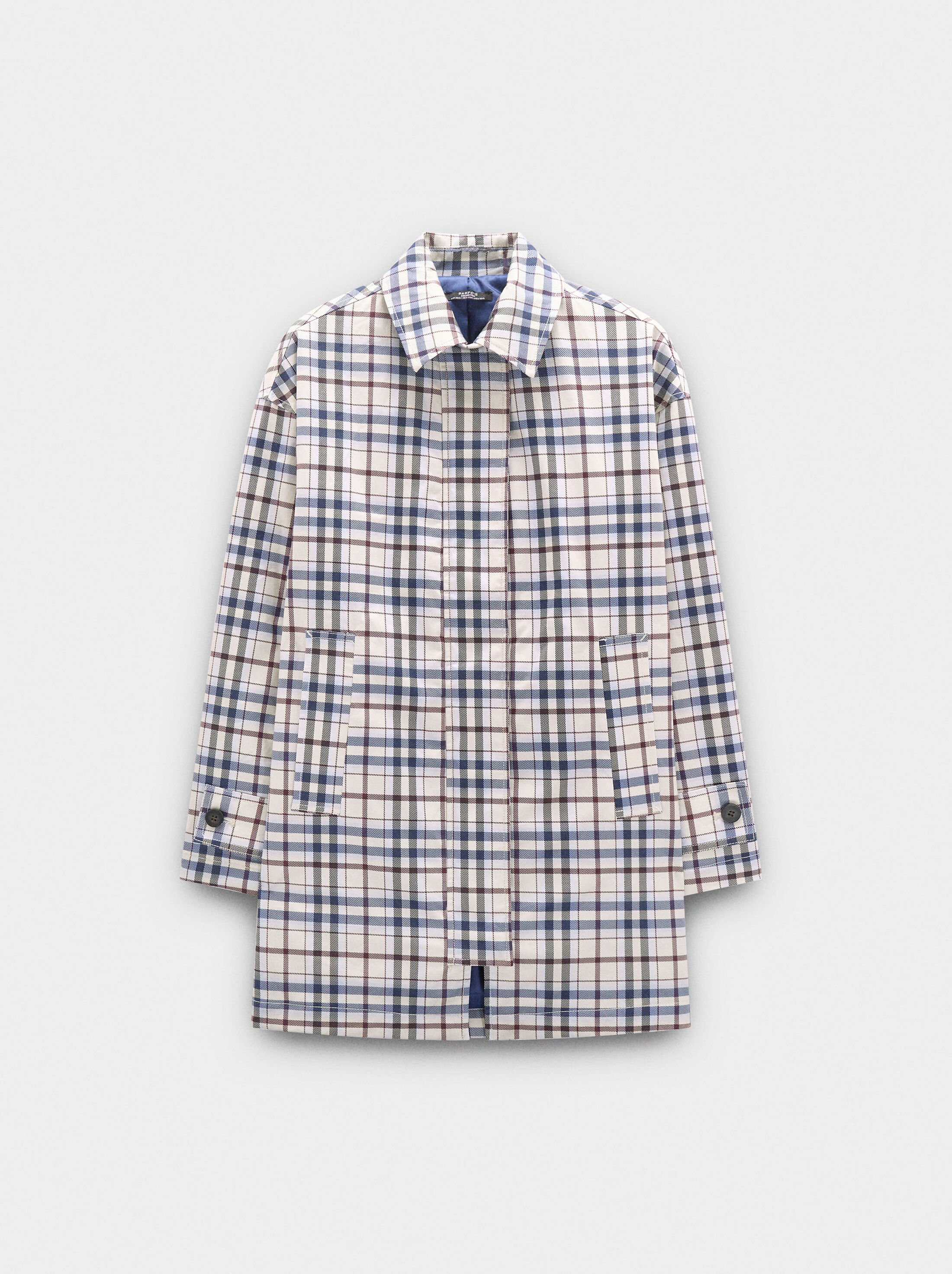 Jacket of cotton with squares image number 7.0