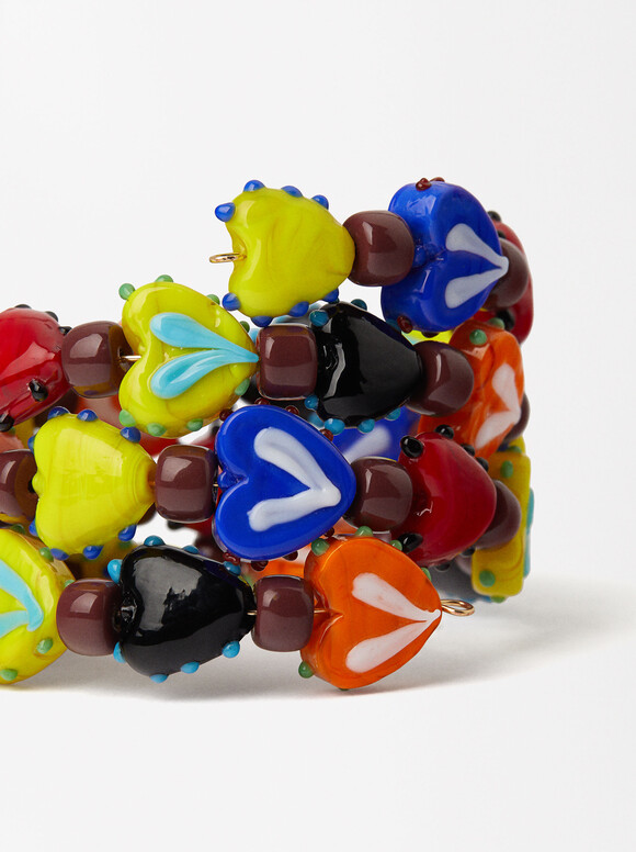 Multicolor Hearts Bracelet, Multicolor, hi-res