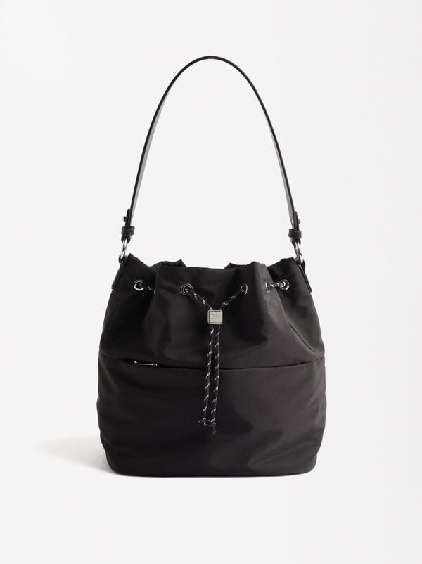 Nylon shoulder bag L