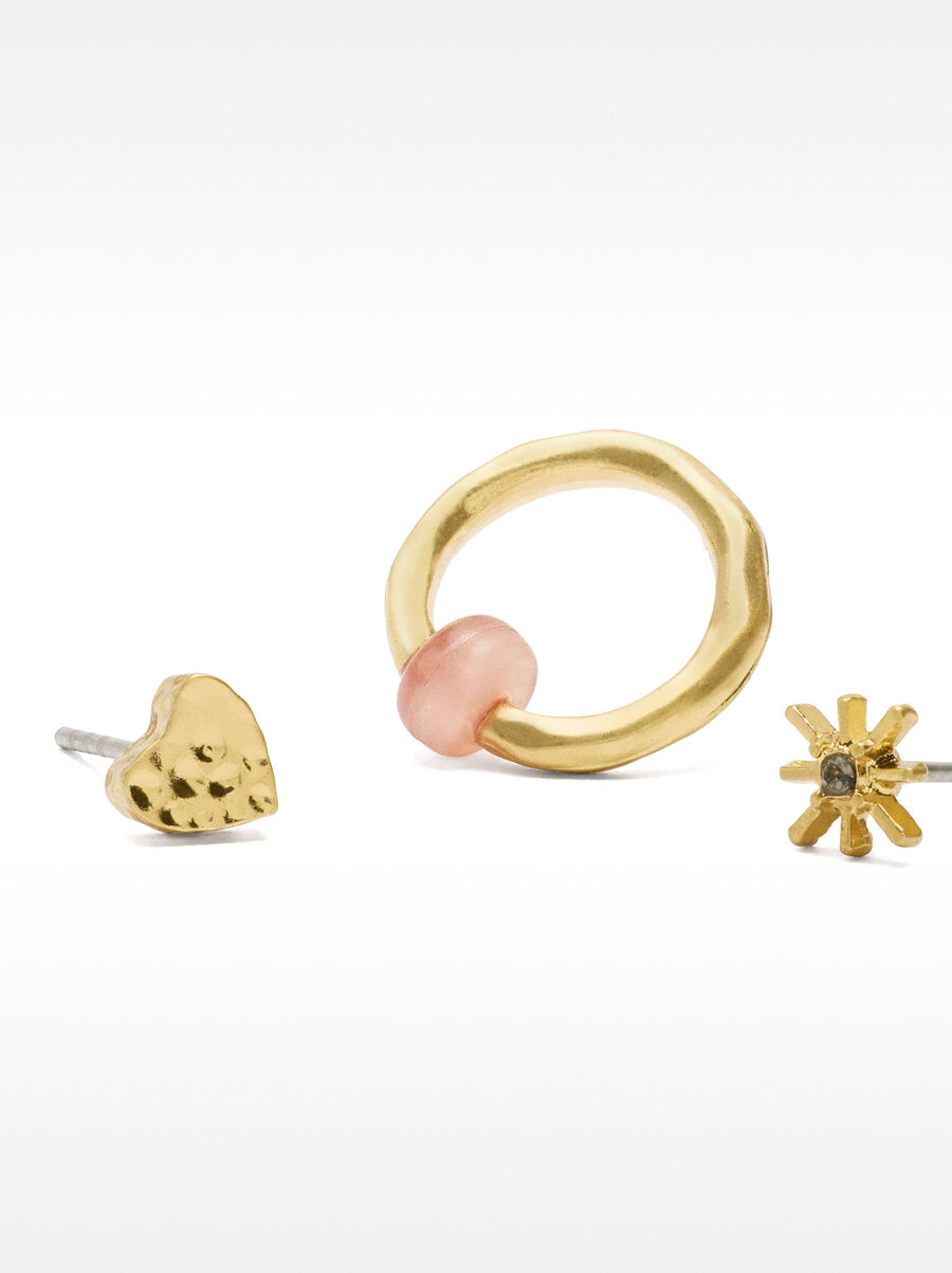 Set de pendientes dorados