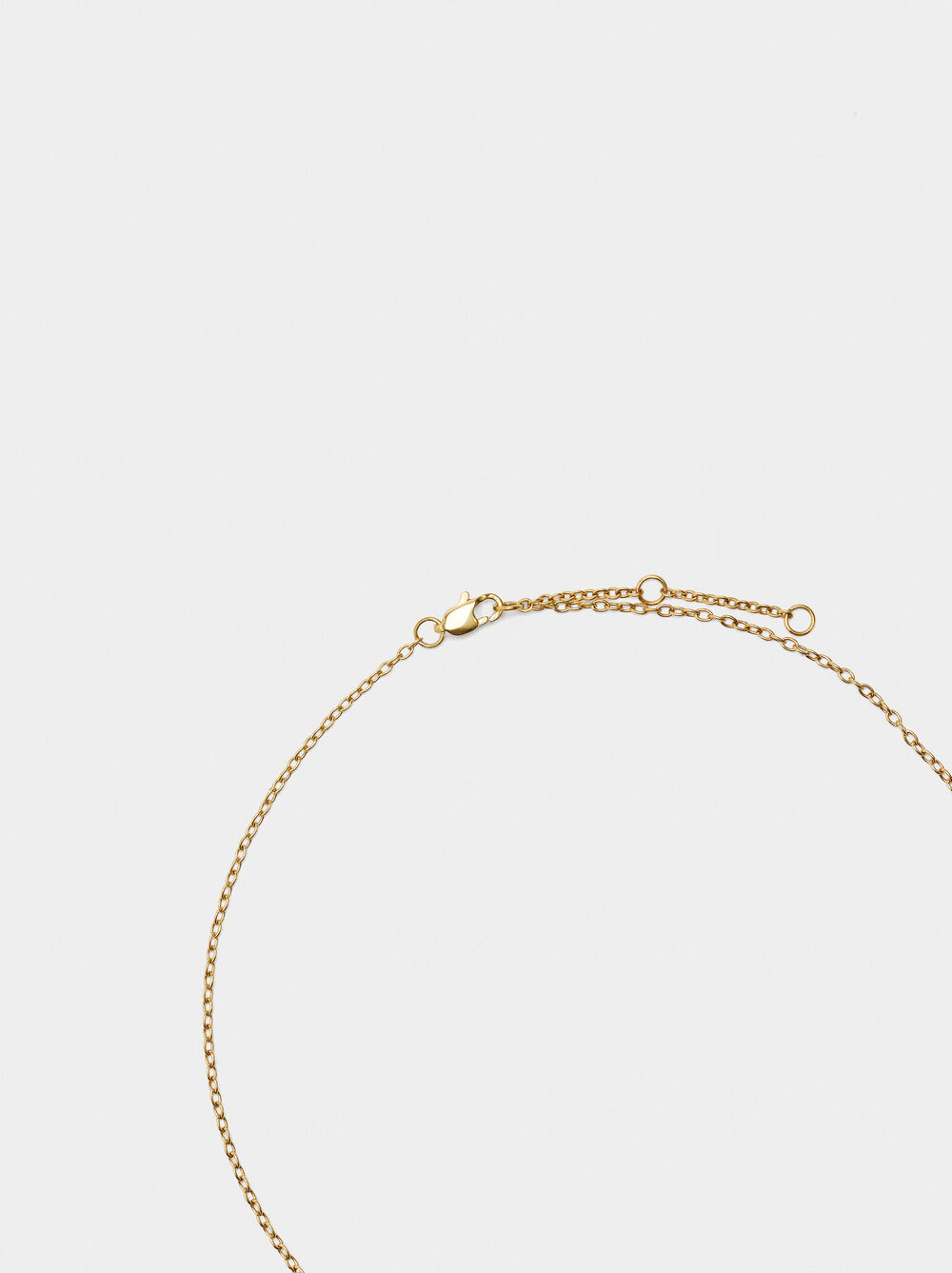 Necklace with cross pendant - stainless steel