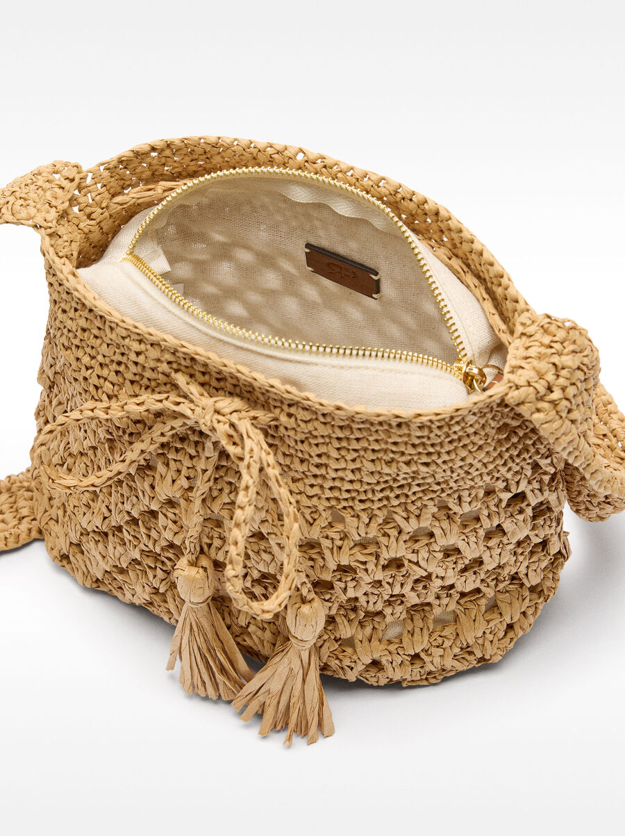 Borsa bucket effetto paglia