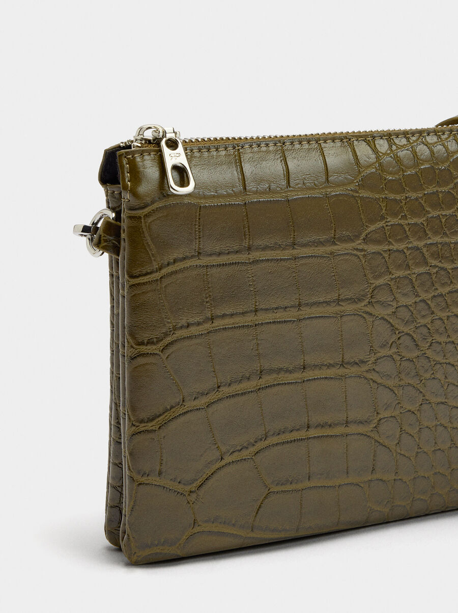 Bolso bandolera con grabado animal