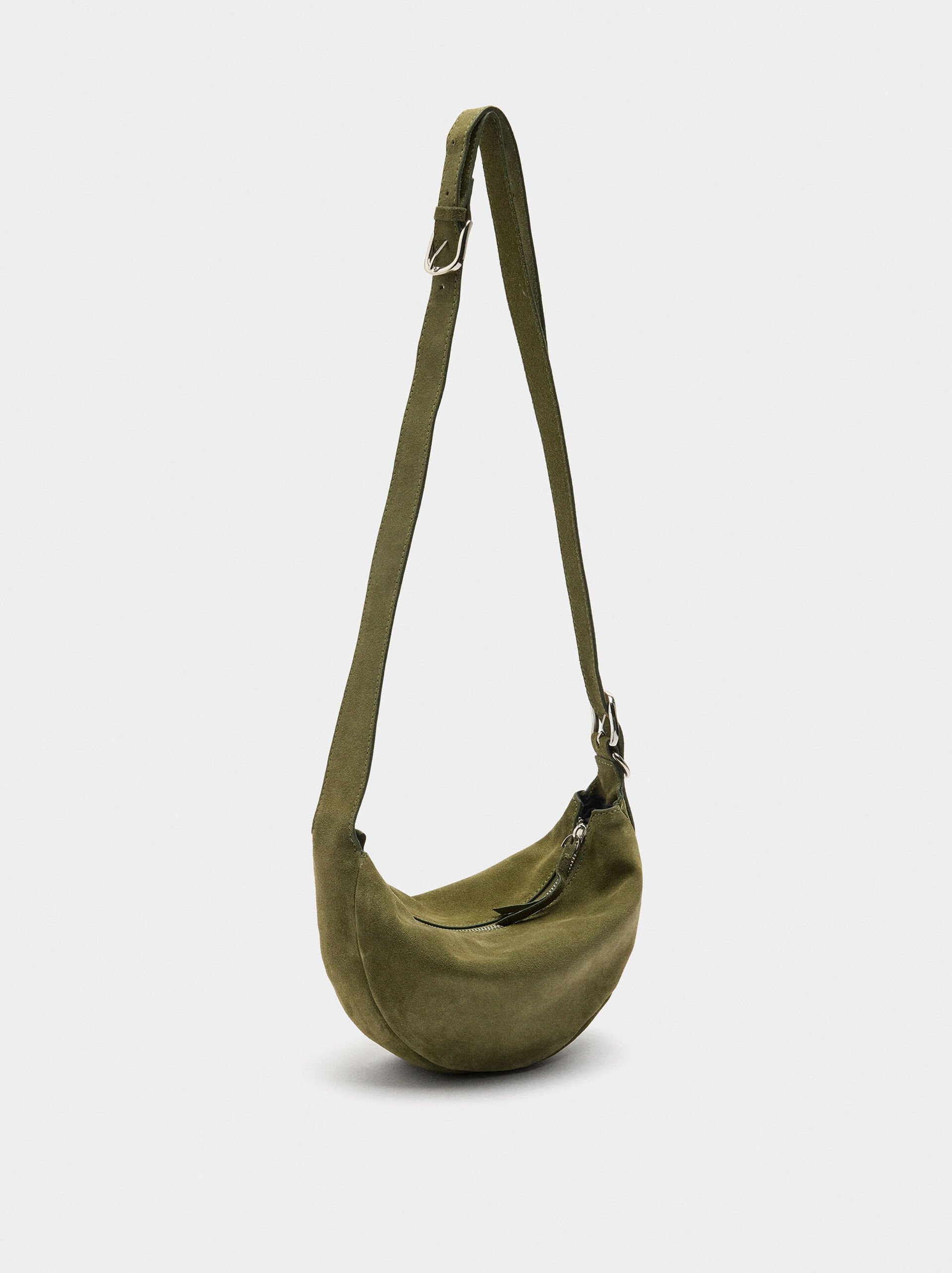 Leather hobo bag image number 4.0