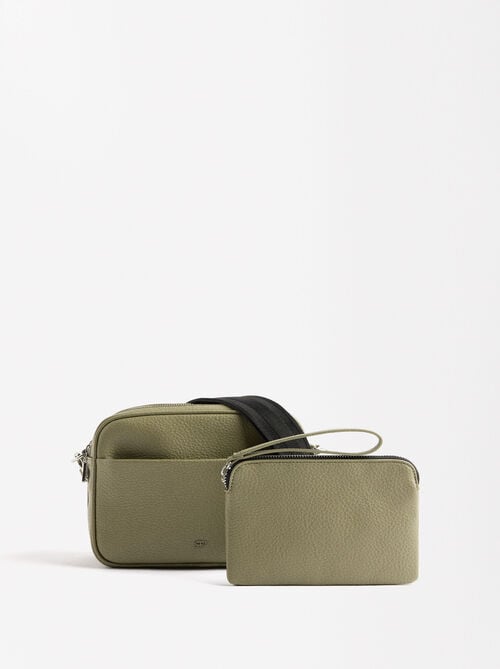Borsa a tracolla con tasche esterne