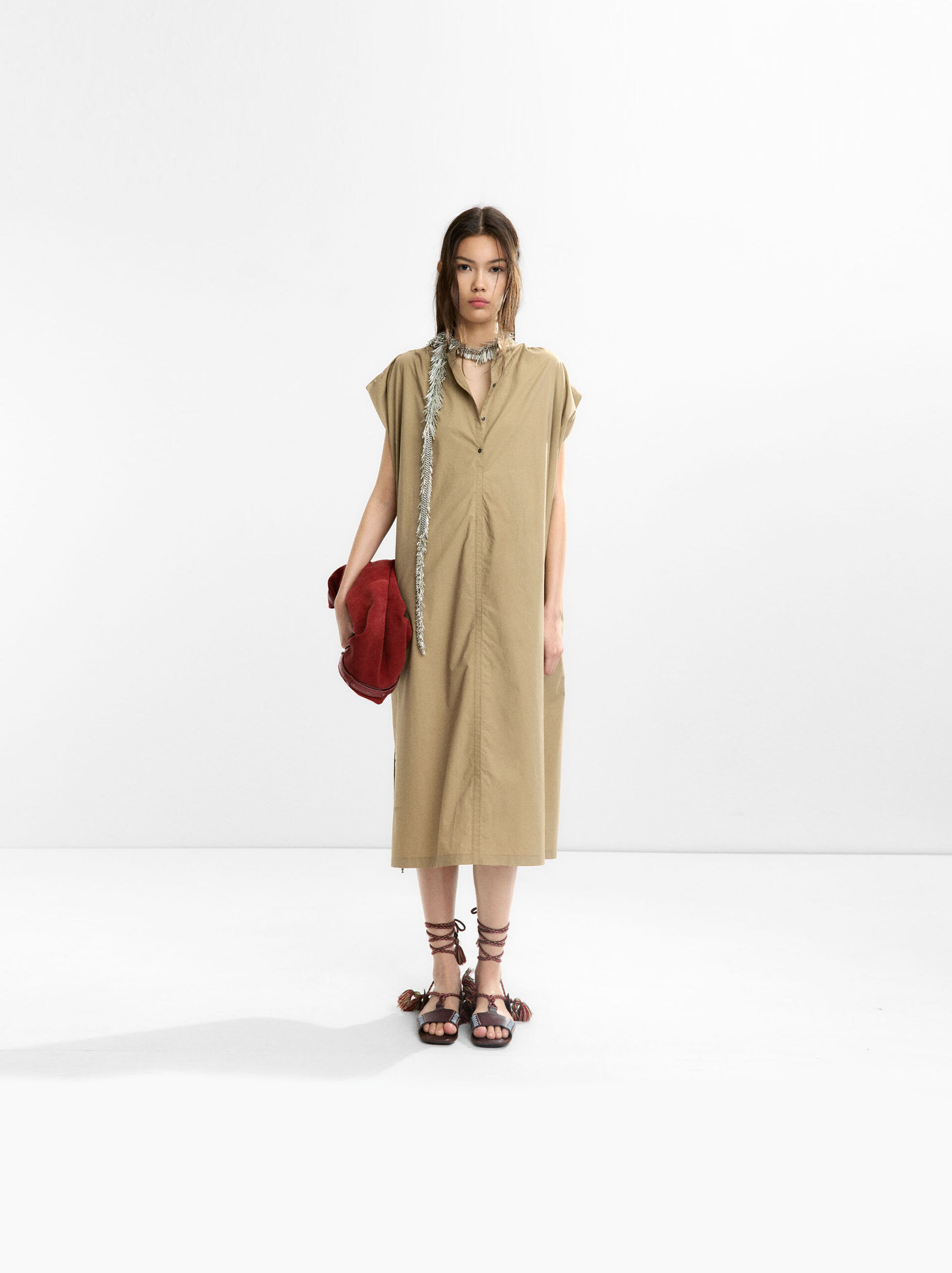 Midi dress 100% cotton image number 6.0