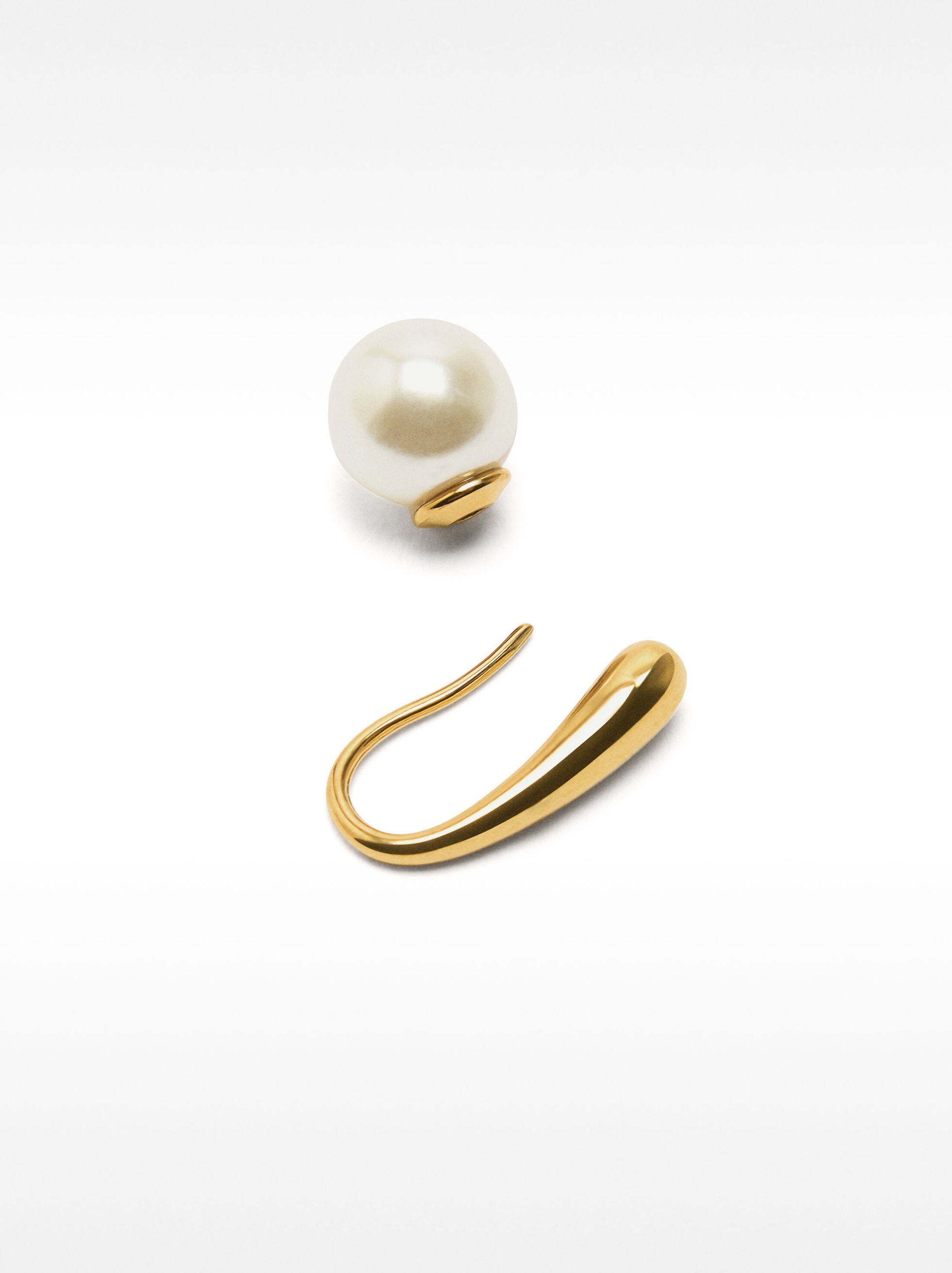 Pearl earrings - stainless steel image number 3.0