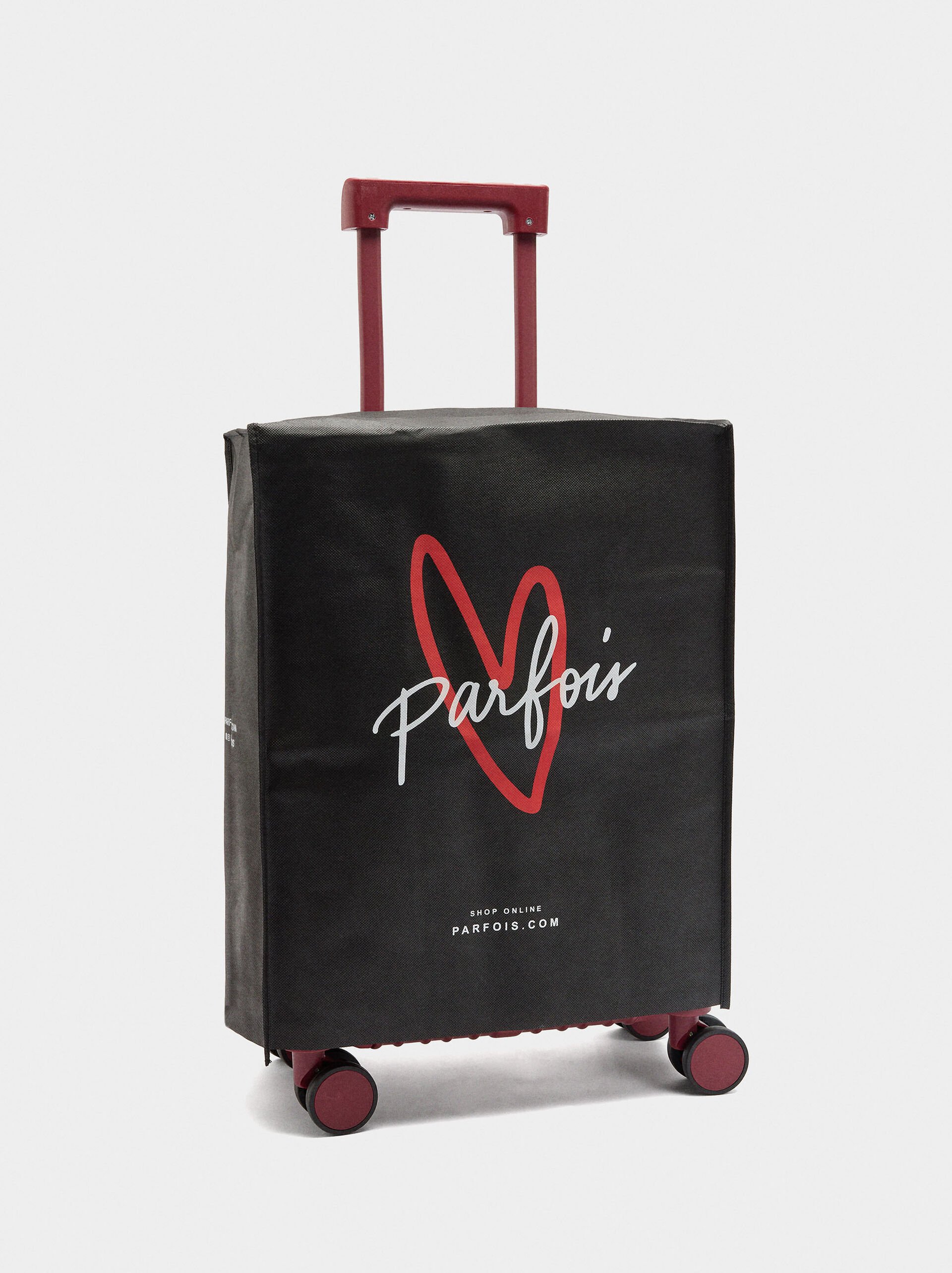 Striped travel suitcase image number 6.0